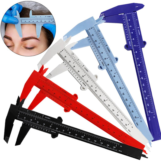 150MM Plastic Eyebrow Measuring Ruler Tattoo Vernier Caliper Ruler Portable Brow Pachymeter Microblading Permanent Makeup Tools