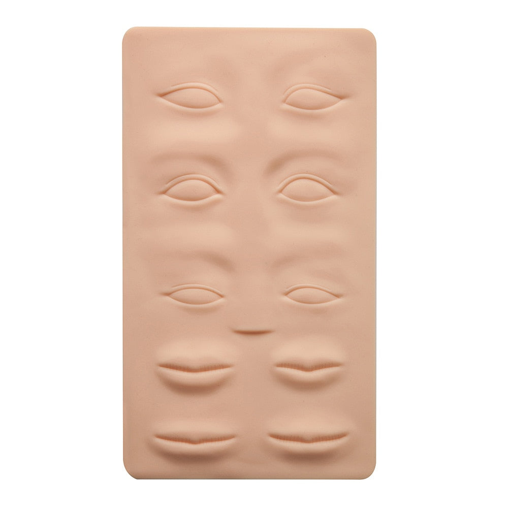 3D Face Tattoo Practice Silicone Fake Skins Practice 1pc Microblading Practice Skin for Face Eyebrows Lips for Tattoo Beginners