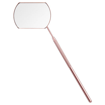 Eyelash Inspection Mirror Makeup Mirror Lash Check Mirror Stainless Steel Moon Shape Beauty Lash Extension Eyes Makeup Tool