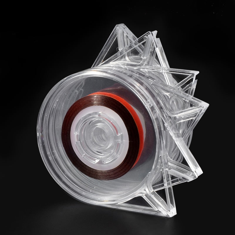 1 Pc Nail Art Striping Tape Line Empty Case Tool Sticker Box Holder Portable Easy Use Sticker Manicure tools