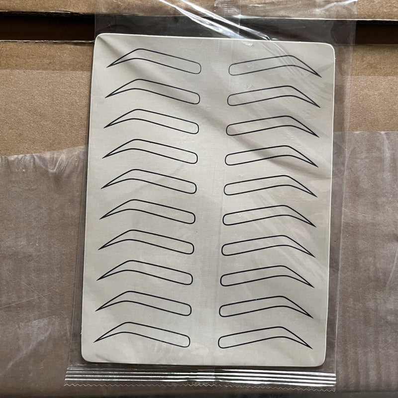 3D Face Tattoo Practice Silicone Fake Skins Practice 1pc Microblading Practice Skin for Face Eyebrows Lips for Tattoo Beginners