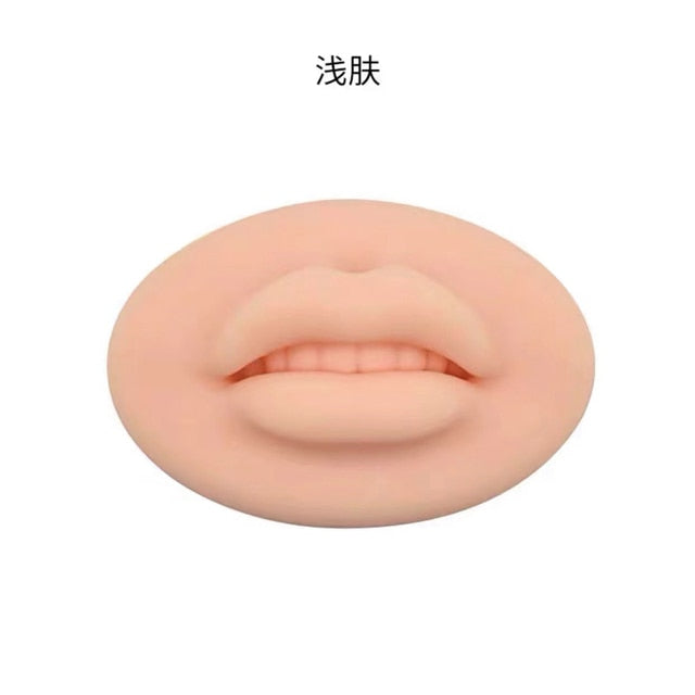 3D Face Tattoo Practice Silicone Fake Skins Practice 1pc Microblading Practice Skin for Face Eyebrows Lips for Tattoo Beginners