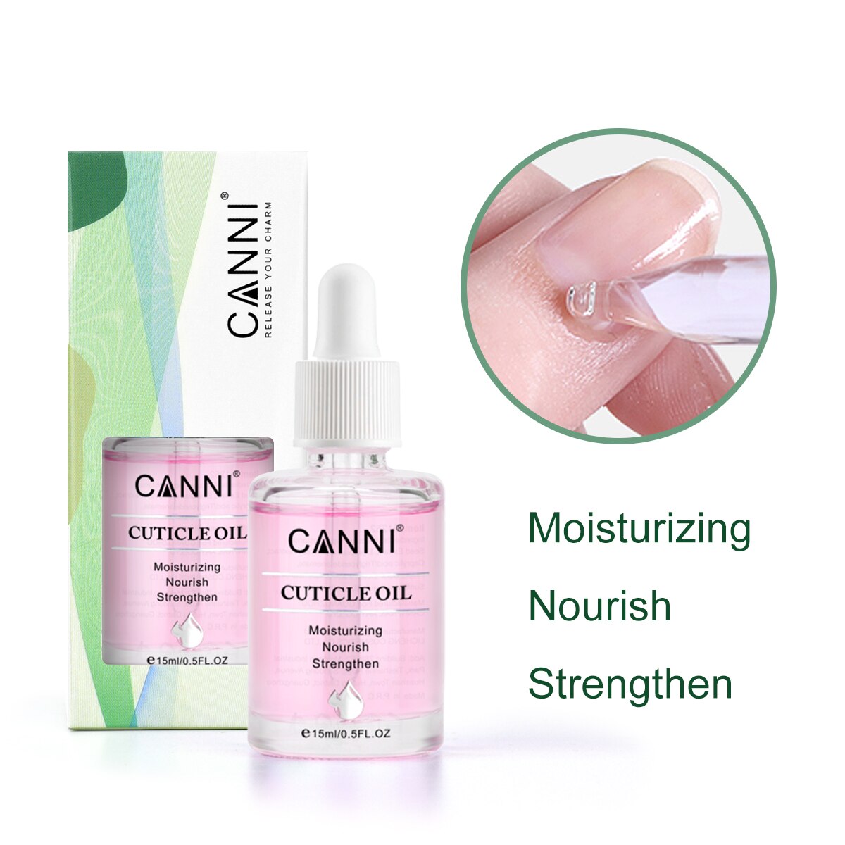 15ml CANNI Cuticle Oil Nail Gel Polish Manicure Nail Skin Care Moisturizing Nourish Strengthen for Gel Nail Cuticle Softener