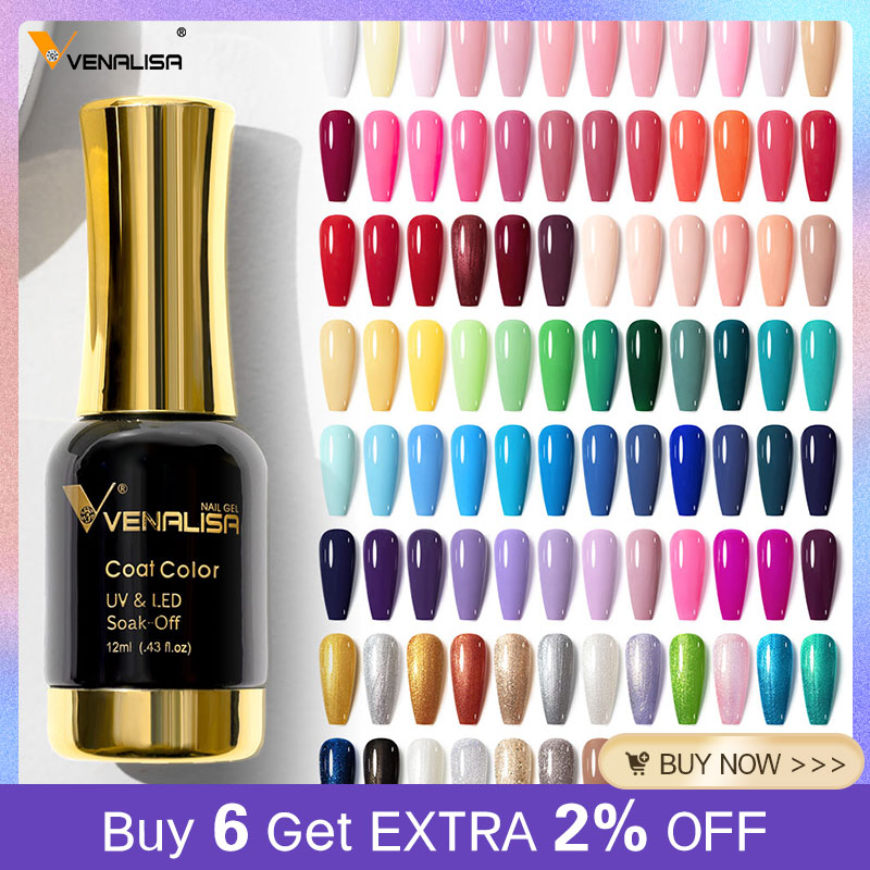 ref 1102- 1112 top base primer Venalisa Nail Gel Polish 12ml Gorgeous Color Gel Polish Nail Gel Soak Off UV LED Full Coverage Gel Polish Nail Lacquer Varnish