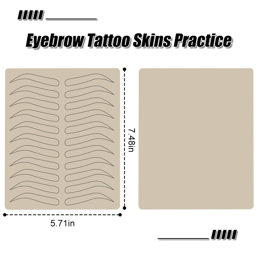 3/5/10/15/20PCS Eyebrow Tattoo Skin Latex Practice Microblading Practice Skin Tattoo Skin Practice Sheet Special Eyebrow Designs