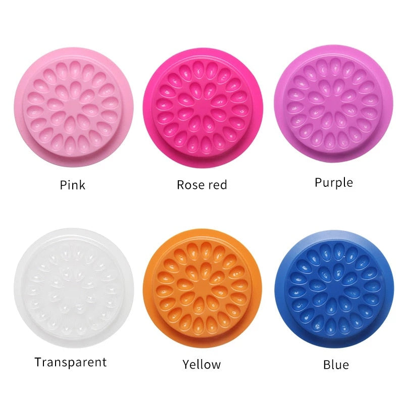 10 pièces support de support de colle pour cils Extension de cils fournitures palette adhésive joint en plastique cils tampons de colle outil de maquillage