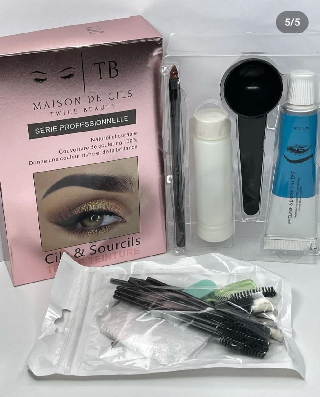 صبغة احترافية للحواجب والرموش شبه دائمة تدوم 45-60 يومًا ، العلامة التجارية الشهيرة MAISON DE CILS