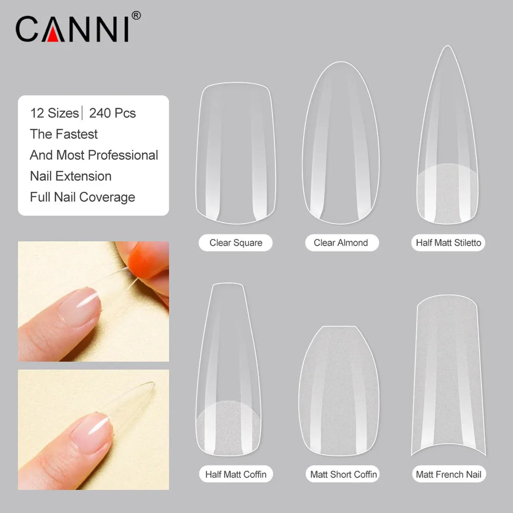 CANNI Hema Free Nail Glue Christmas Decoration Sticker Glue Semi Permanent Soak Off LED UV Nail Gel Polish Red Color Collection