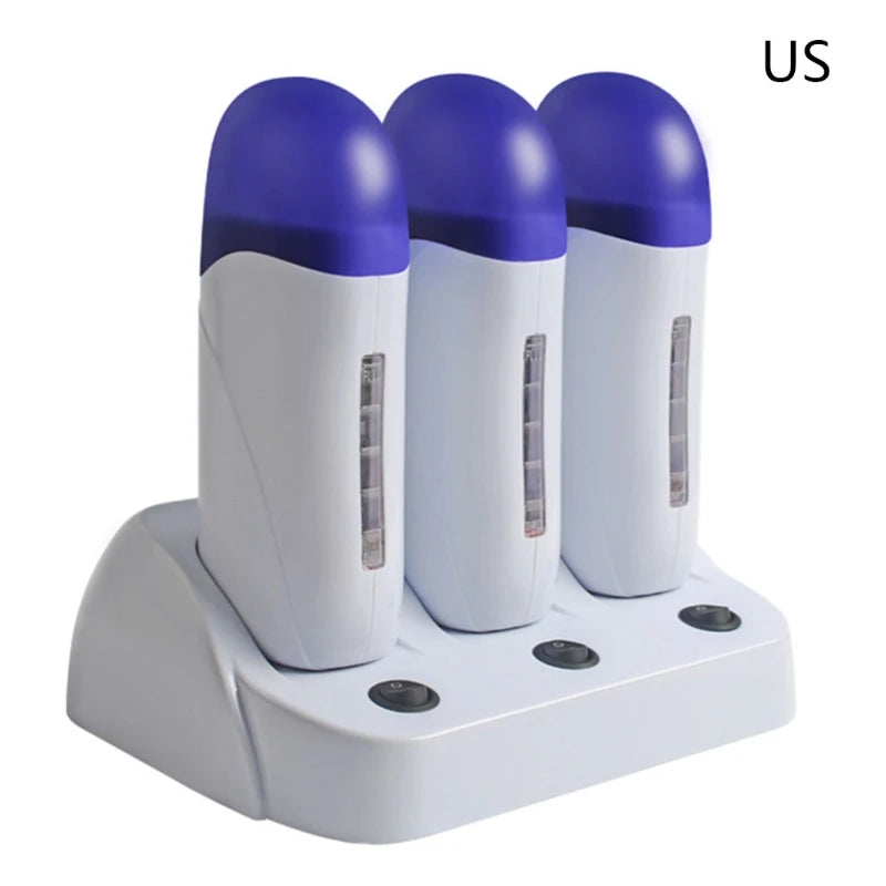 Multifunction Hot Wax Depilatory Roller Body Painless Hair Removal Heater Cartridge Warmer Waxing Epilator Machine for Men