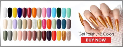 CANNI Hema Free Nail Glue Christmas Decoration Sticker Glue Semi Permanent Soak Off LED UV Nail Gel Polish Red Color Collection