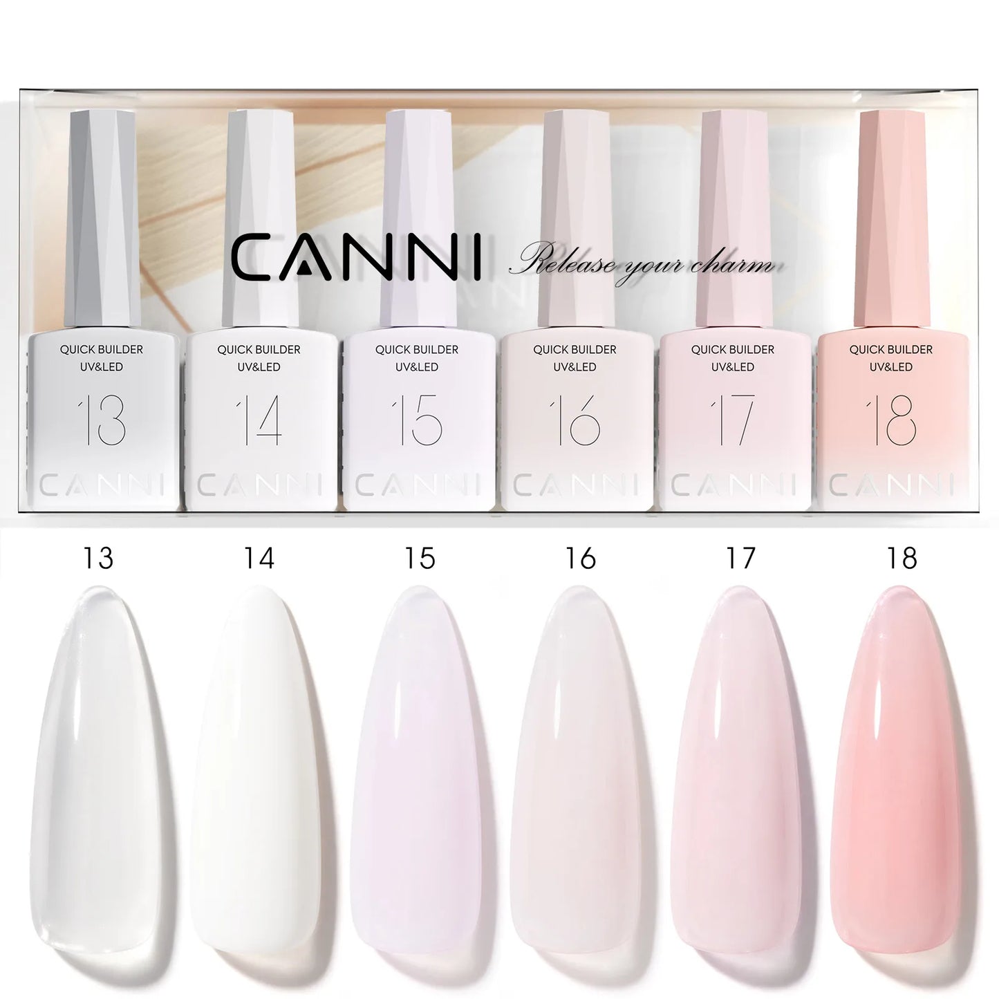 CANNI HEMA TPO FREE 9ml BIAB Colorful Rubber Base Gel UV Construction Quick Builder Nail Gel Polish Kit Self Leveling French Nails