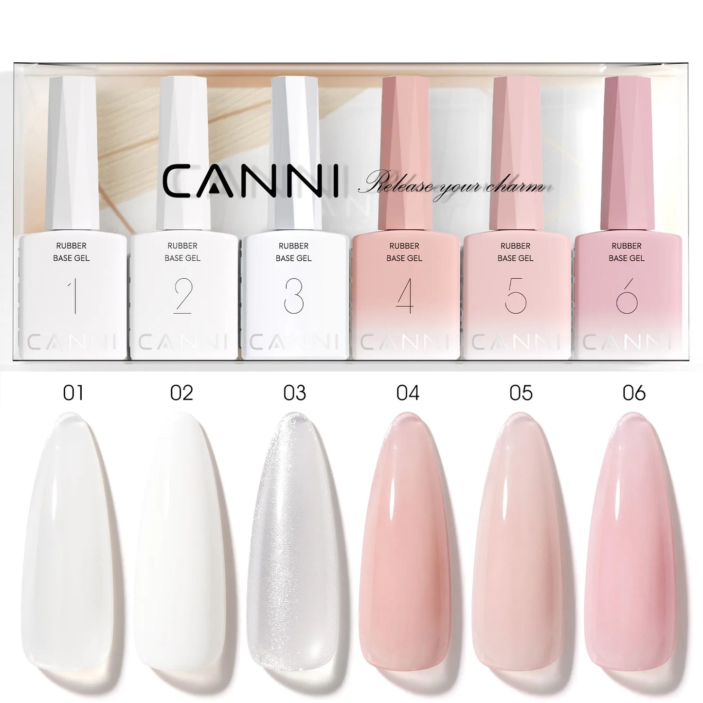 CANNI HEMA TPO FREE 9ml BIAB Colorful Rubber Base Gel UV Construction Quick Builder Nail Gel Polish Kit Self Leveling French Nails