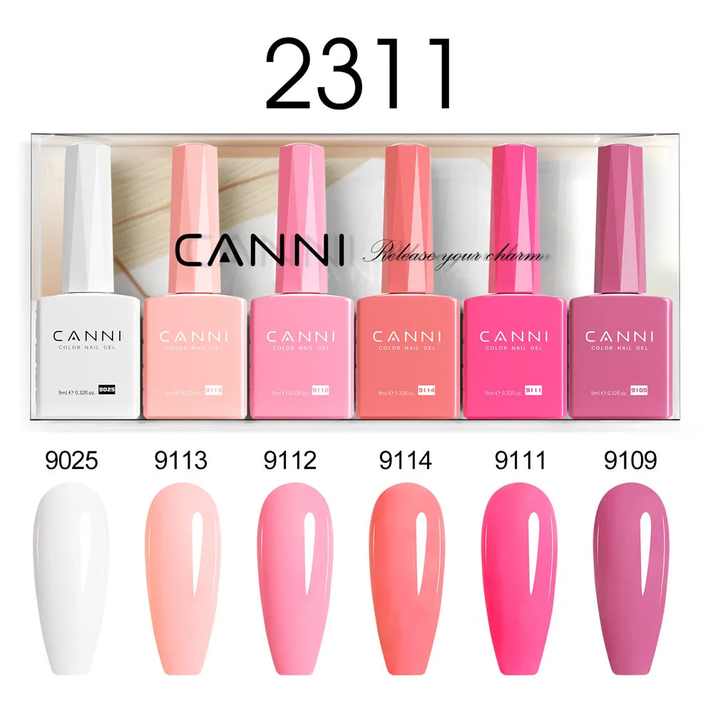 CANNI HEMA TPO FREE 9ml BIAB Colorful Rubber Base Gel UV Construction Quick Builder Nail Gel Polish Kit Self Leveling French Nails