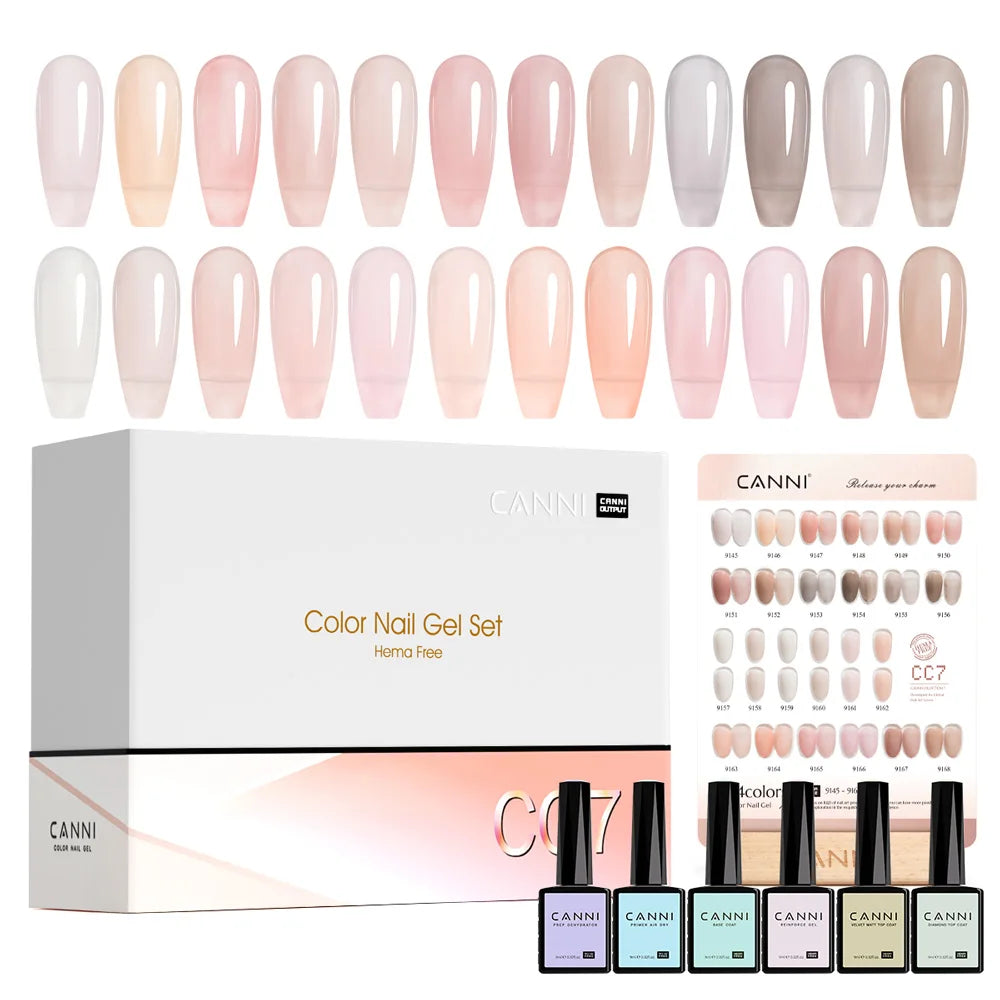 CANNI 30pcs Nail Gel Polish Kit CC Collection FREE TPO/Hema Free Fall Nails  Christmas Gel Varnish Soak Off Semi Permanent Gel Set