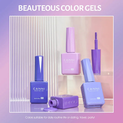 CANNI Hema Free Nail Glue Christmas Decoration Sticker Glue Semi Permanent Soak Off LED UV Nail Gel Polish Red Color Collection