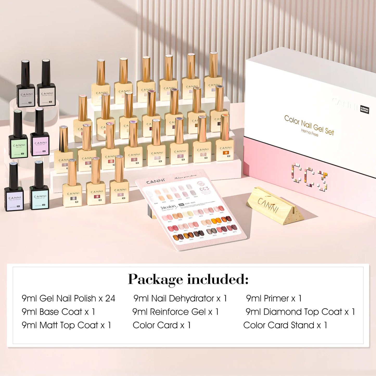 CANNI 30pcs Nail Gel Polish Kit CC Collection FREE TPO/Hema Free Fall Nails  Christmas Gel Varnish Soak Off Semi Permanent Gel Set