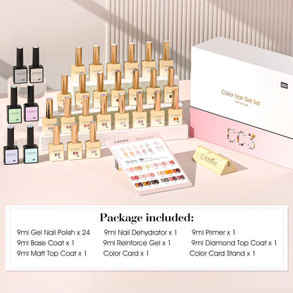 CANNI 30pcs Nail Gel Polish Kit CC Collection FREE TPO/Hema Free Fall Nails  Christmas Gel Varnish Soak Off Semi Permanent Gel Set