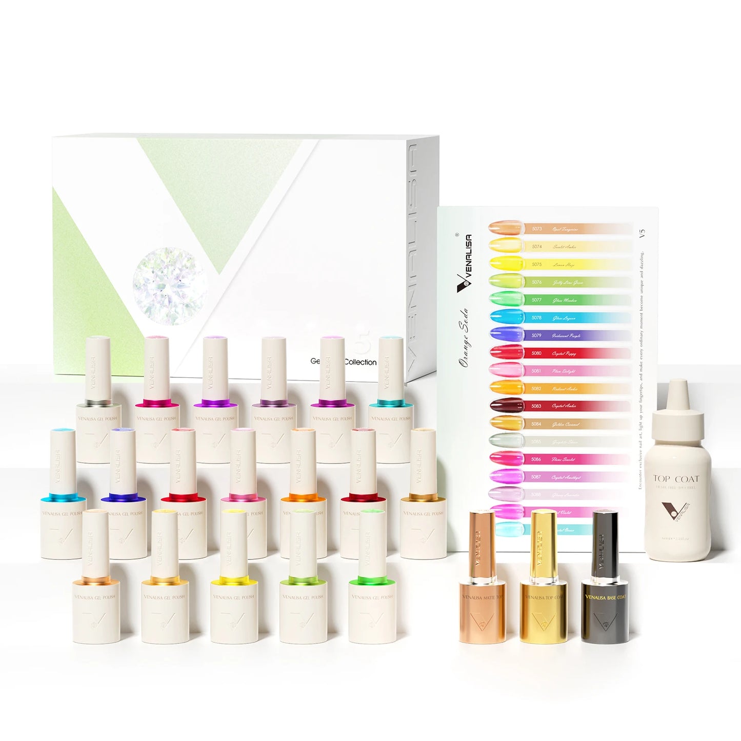 1Set VENALISA V6 Whole Set 10ml HEMA Free TPO Free Vegan Nail Gel Polish Color Display Gel Varnish Nail Maincure Branded Suitcase