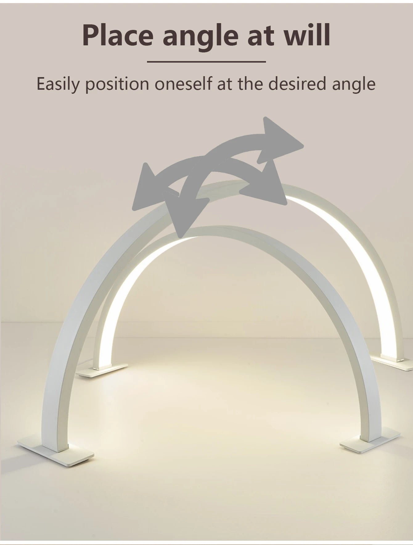 Lampe de bureau LED simple en forme de U pour nail art, lampe de beauté pour salon de beauté, soins des ongles