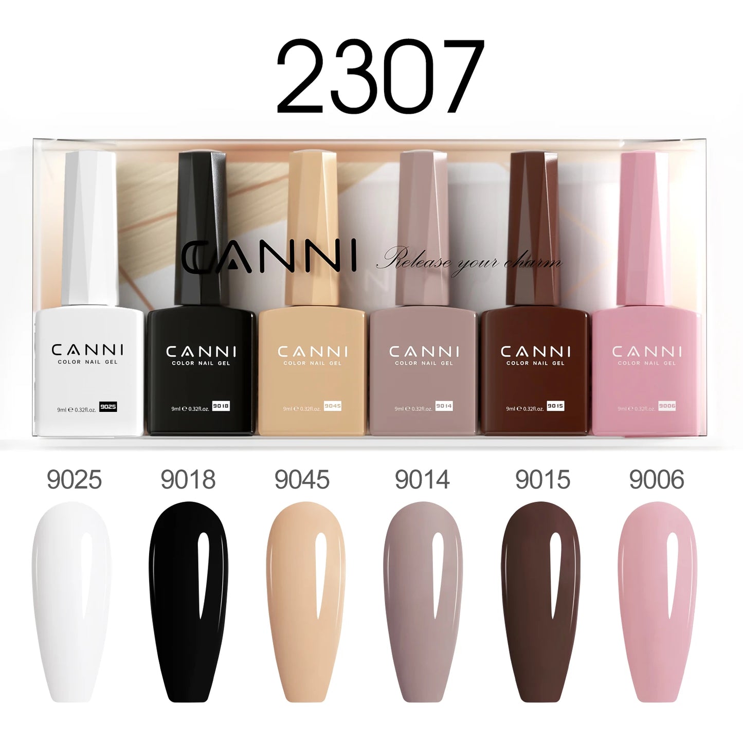 CANNI HEMA TPO FREE 9ml BIAB Colorful Rubber Base Gel UV Construction Quick Builder Nail Gel Polish Kit Self Leveling French Nails
