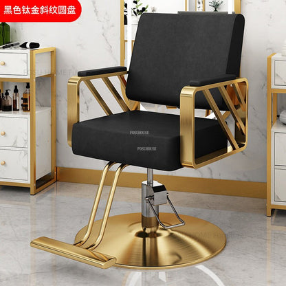 Chaises de coiffure de luxe légères, meubles de Salon simples pour Salon de beauté, chaise pivotante, chaise de coiffure spéciale