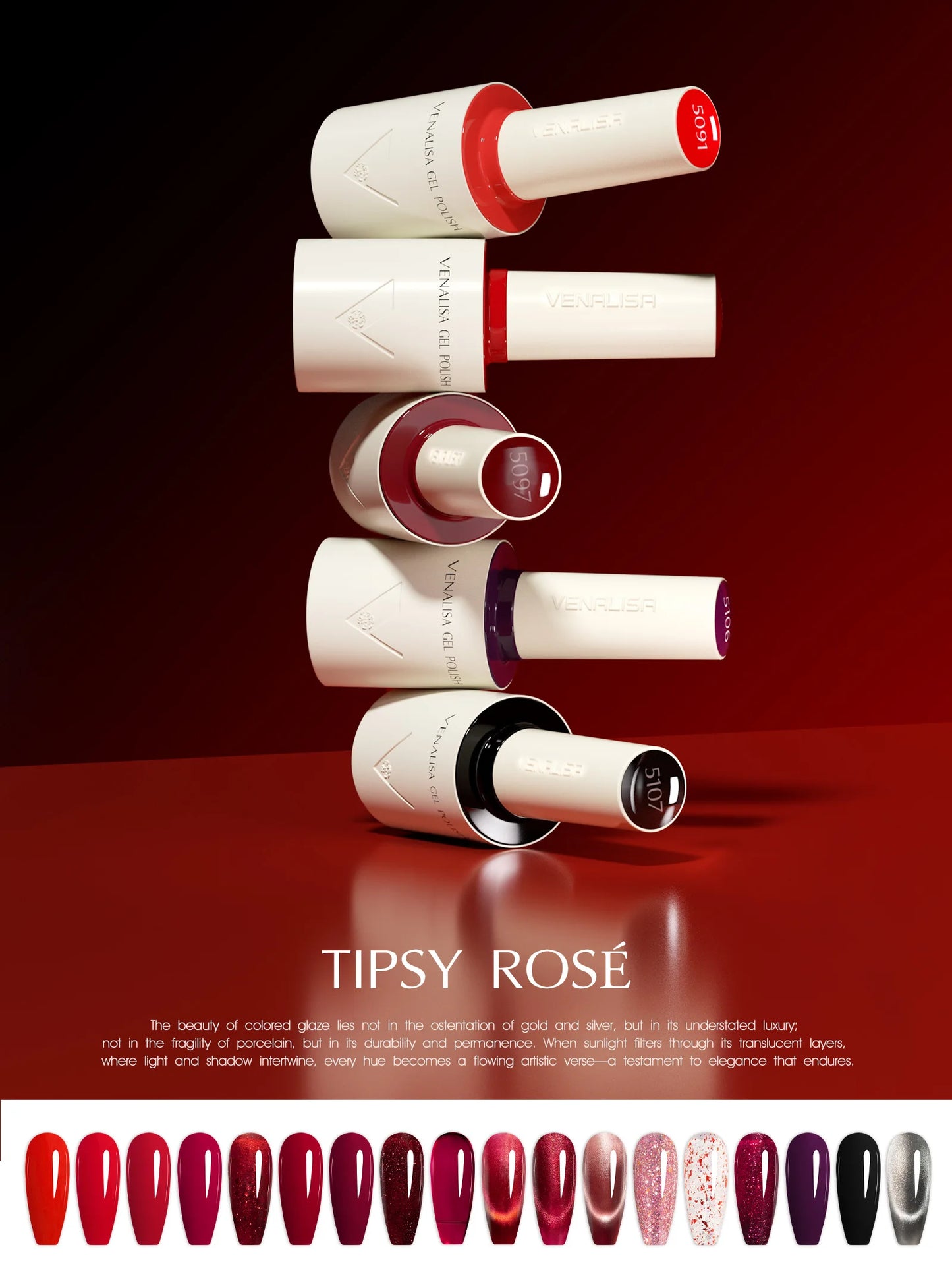 1Set VENALISA V6 Whole Set 10ml HEMA Free TPO Free Vegan Nail Gel Polish Color Display Gel Varnish Nail Maincure Branded Suitcase