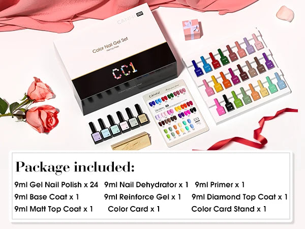 CANNI 30pcs Nail Gel Polish Kit CC Collection FREE TPO/Hema Free Fall Nails  Christmas Gel Varnish Soak Off Semi Permanent Gel Set