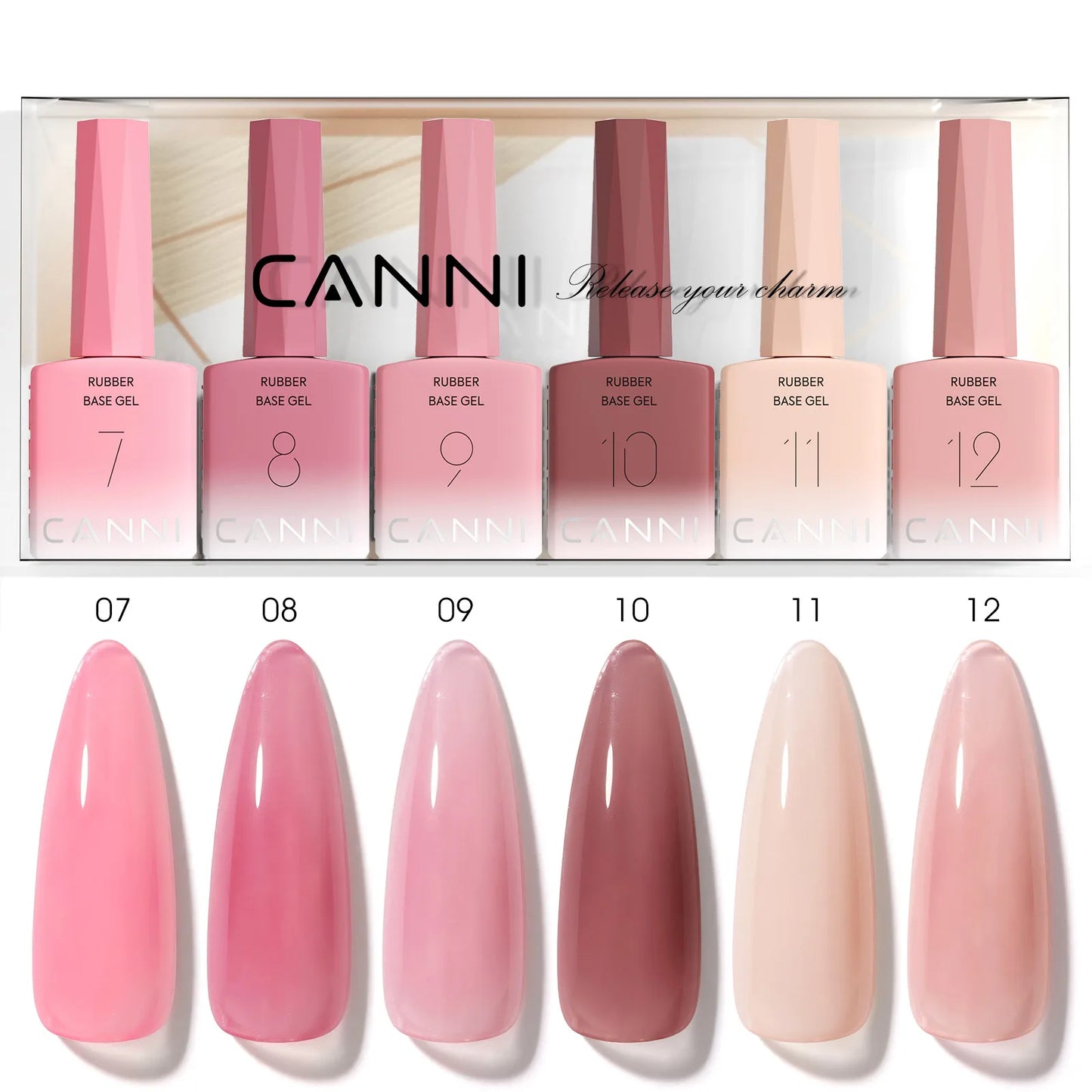 CANNI HEMA TPO FREE 9ml BIAB Colorful Rubber Base Gel UV Construction Quick Builder Nail Gel Polish Kit Self Leveling French Nails