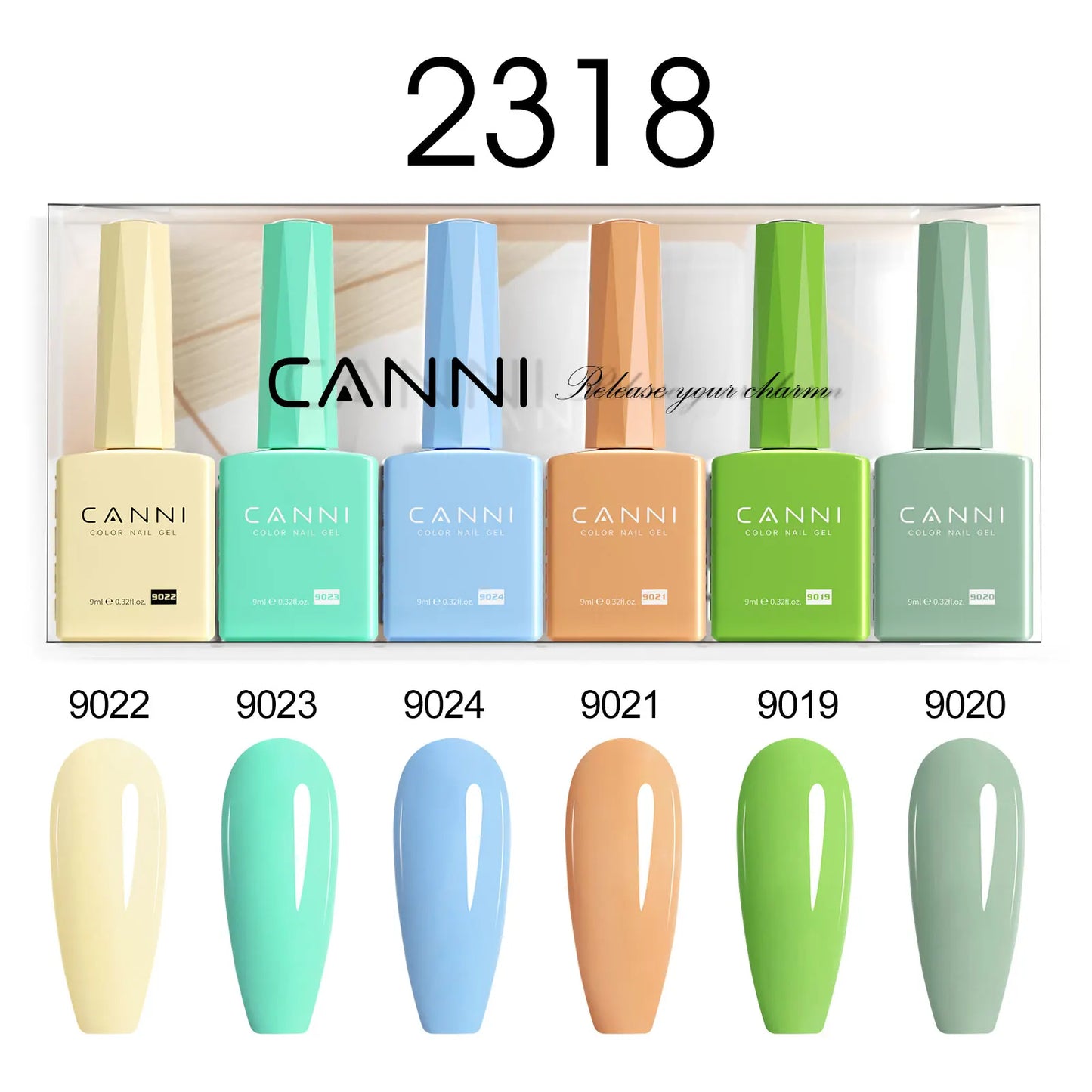 CANNI HEMA TPO FREE 9ml BIAB Colorful Rubber Base Gel UV Construction Quick Builder Nail Gel Polish Kit Self Leveling French Nails
