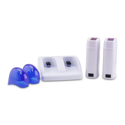 Electric Double Wax Heater Epilator Cartridge Wax Roller  Base Roll On Waxing Refillable Hair Removal Machine Depilatory Heater