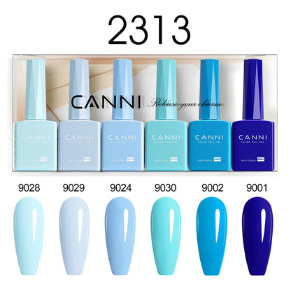 6pcs/kit CANNI HEMA TPO FREE Nail Gel Polish Set Gorgeous Color Semi Permanent Soak off UV LED Gel Nail Varnish Christmas Gift