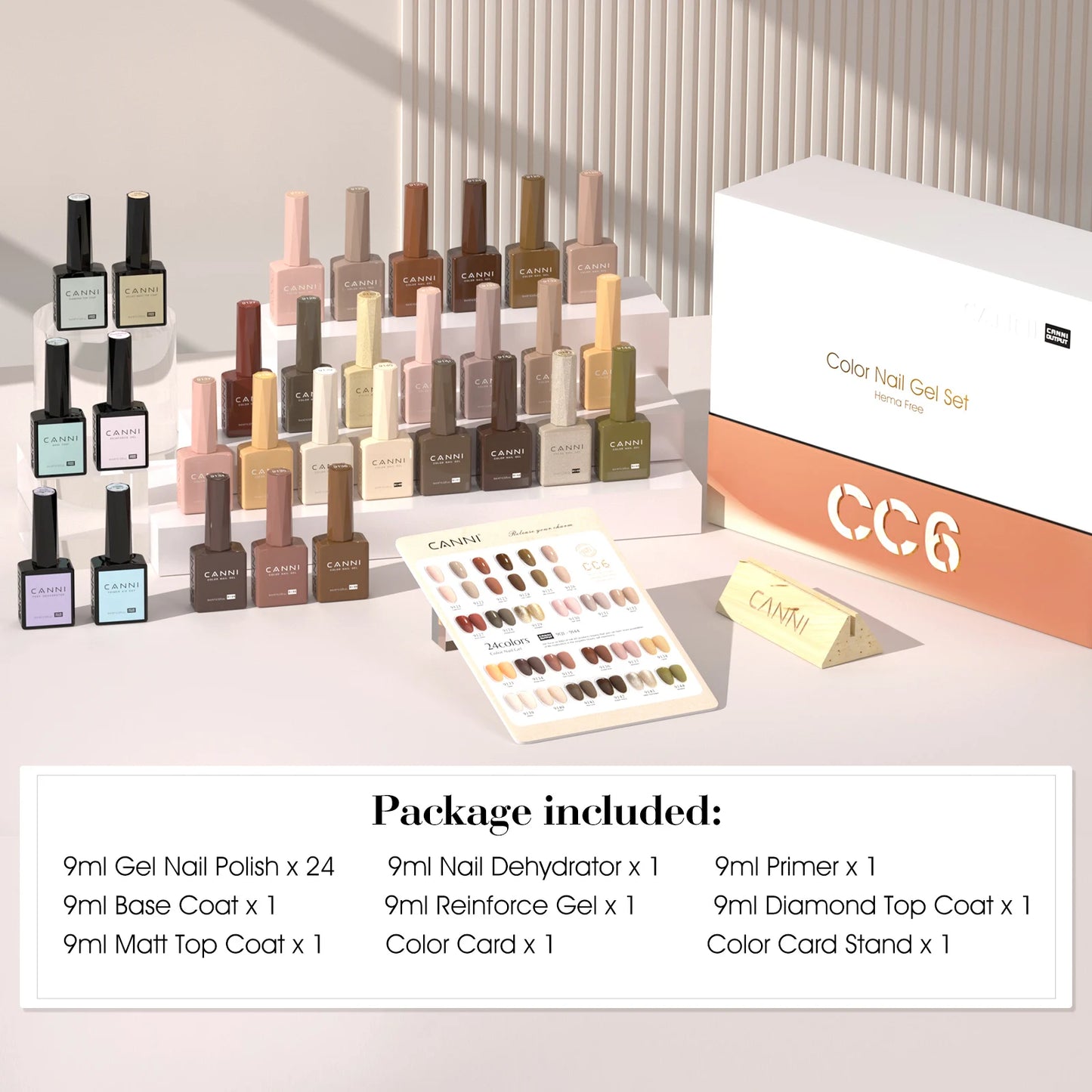 CANNI 30pcs Nail Gel Polish Kit CC Collection FREE TPO/Hema Free Fall Nails  Christmas Gel Varnish Soak Off Semi Permanent Gel Set