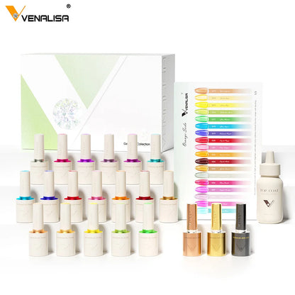 1Set VENALISA V6 Whole Set 10ml HEMA Free TPO Free Vegan Nail Gel Polish Color Display Gel Varnish Nail Maincure Branded Suitcase