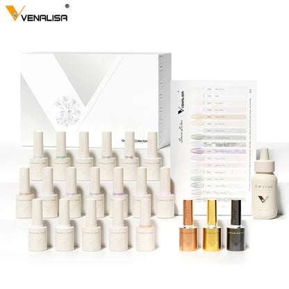 1Set VENALISA V6 Whole Set 10ml HEMA Free TPO Free Vegan Nail Gel Polish Color Display Gel Varnish Nail Maincure Branded Suitcase