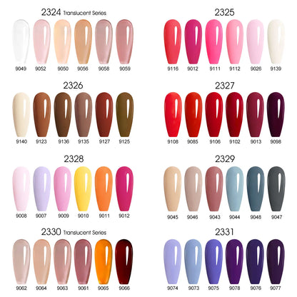 6pcs/kit CANNI HEMA TPO FREE Nail Gel Polish Set Gorgeous Color Semi Permanent Soak off UV LED Gel Nail Varnish Christmas Gift