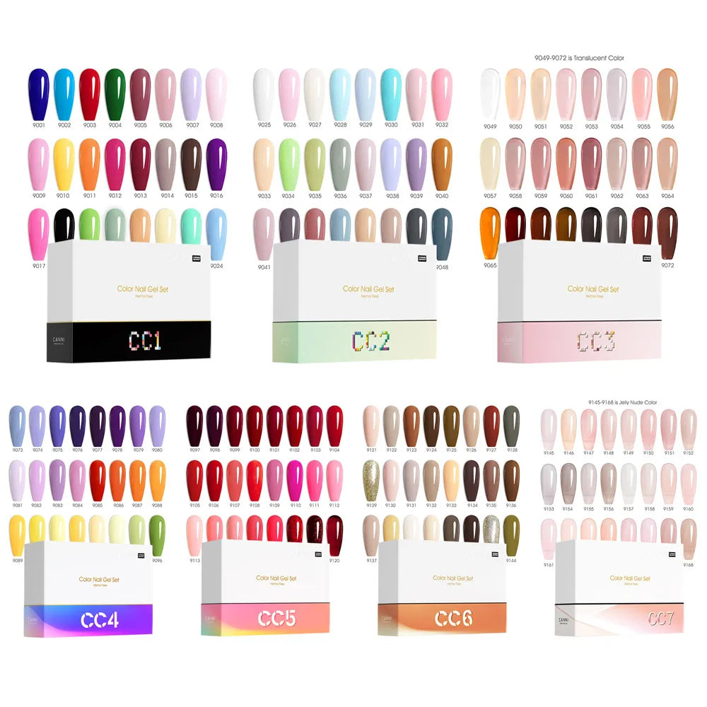 CANNI 30pcs Nail Gel Polish Kit CC Collection FREE TPO/Hema Free Fall Nails  Christmas Gel Varnish Soak Off Semi Permanent Gel Set