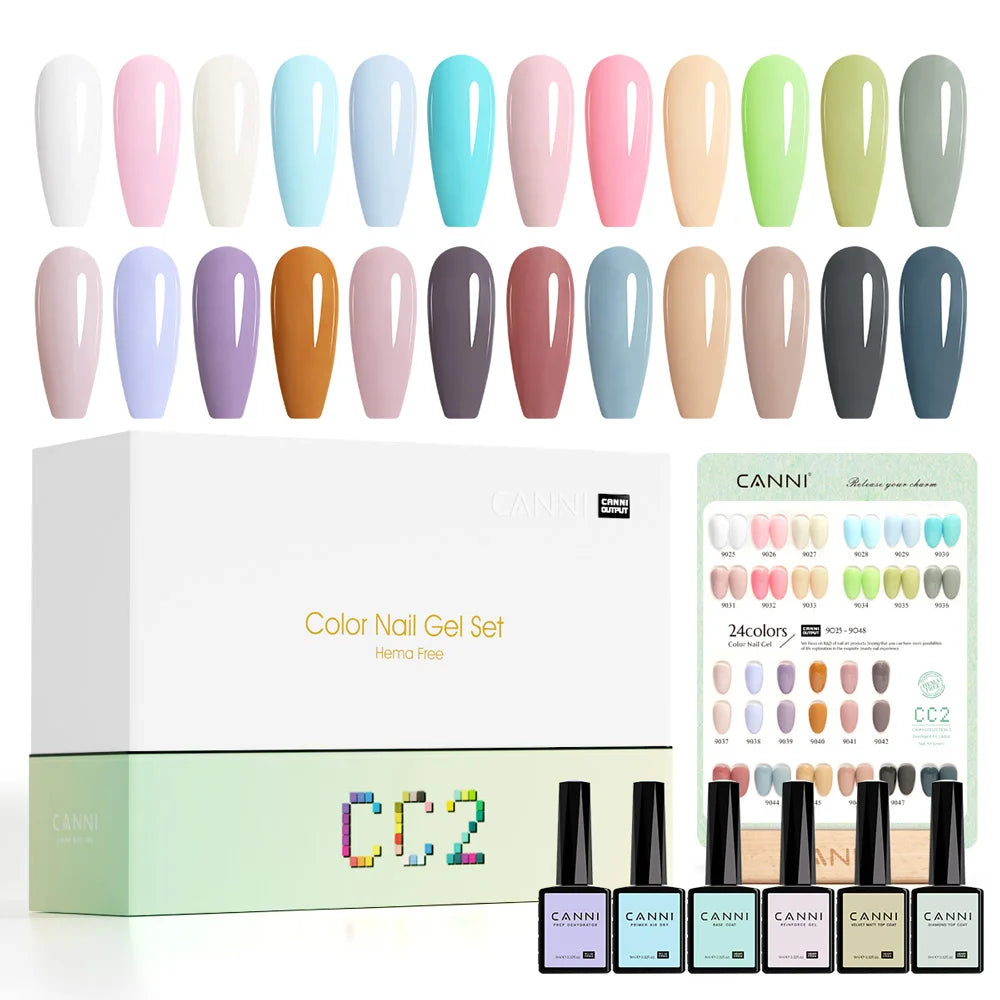 CANNI 30pcs Nail Gel Polish Kit CC Collection FREE TPO/Hema Free Fall Nails  Christmas Gel Varnish Soak Off Semi Permanent Gel Set