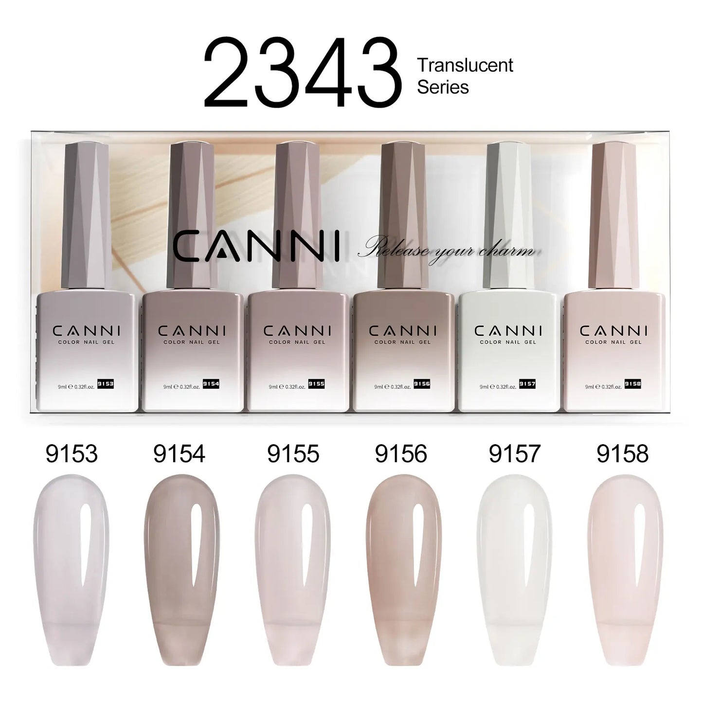 CANNI HEMA TPO FREE 9ml BIAB Colorful Rubber Base Gel UV Construction Quick Builder Nail Gel Polish Kit Self Leveling French Nails