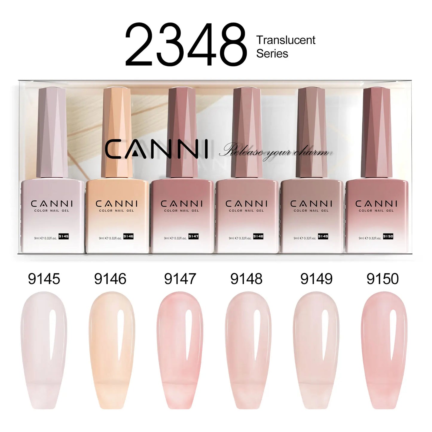 CANNI HEMA TPO FREE 9ml BIAB Colorful Rubber Base Gel UV Construction Quick Builder Nail Gel Polish Kit Self Leveling French Nails
