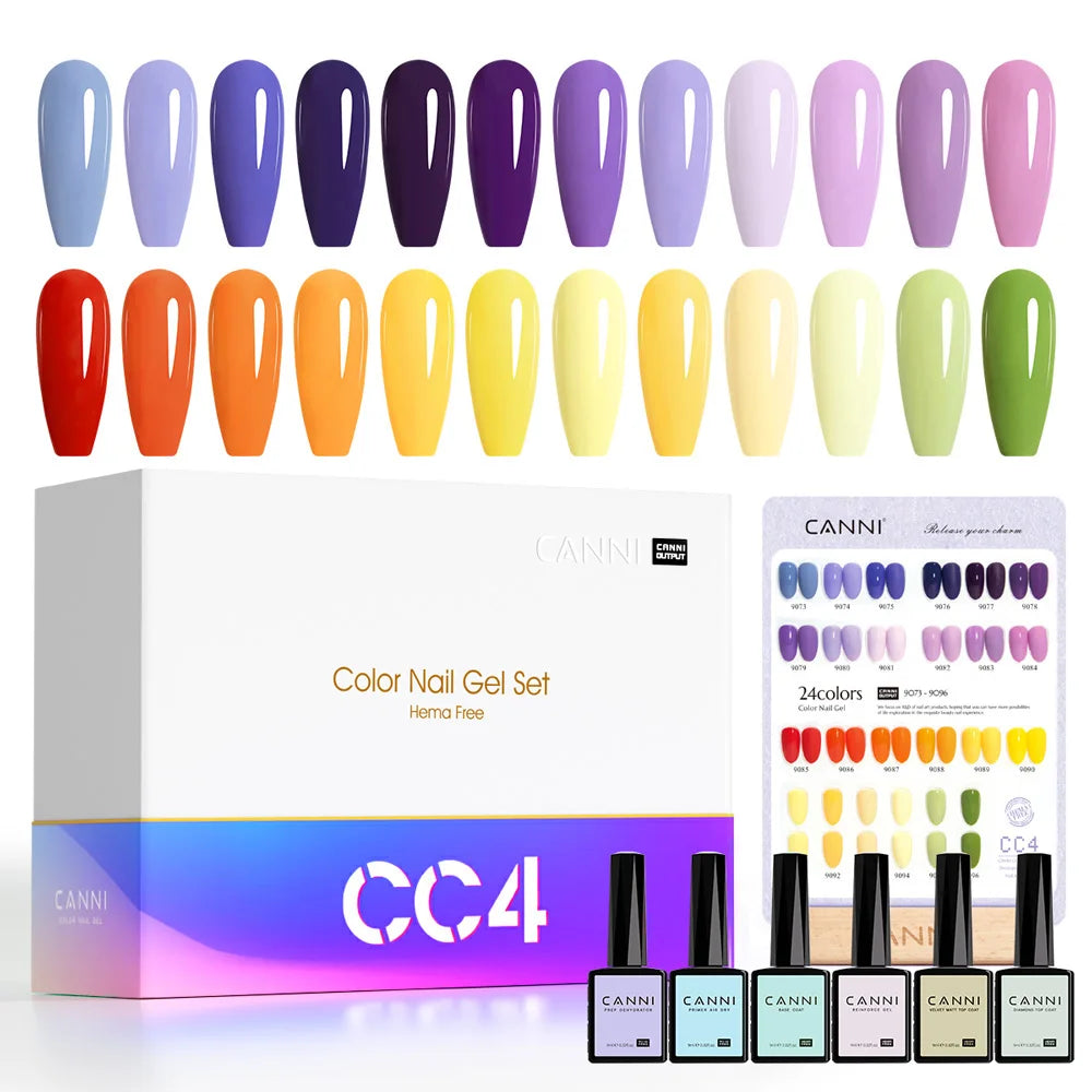 CANNI 30pcs Nail Gel Polish Kit CC Collection FREE TPO/Hema Free Fall Nails  Christmas Gel Varnish Soak Off Semi Permanent Gel Set