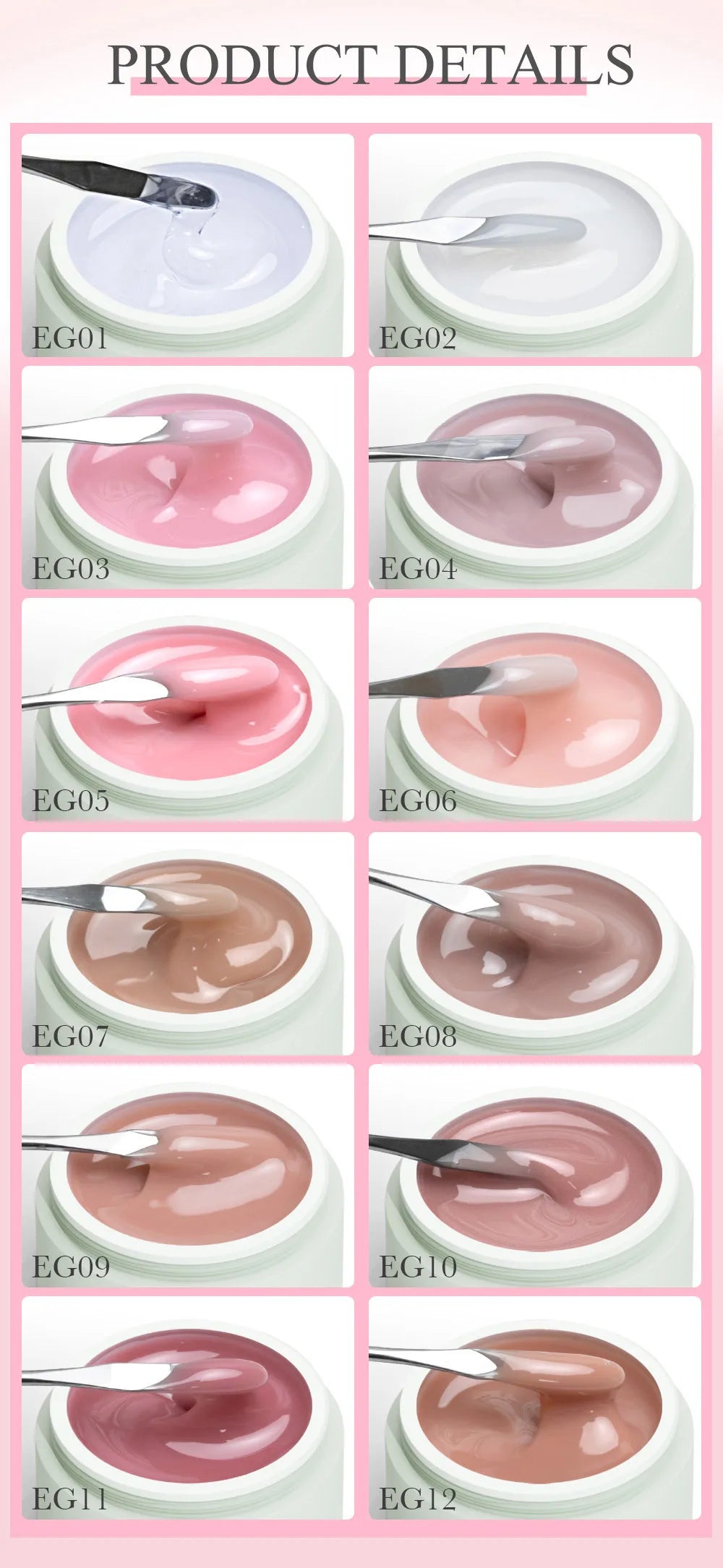 Venalisa CANNI Creamy Texture Extention Builder Jelly Gel Self Leveling No Burning Jelly Gel UV LED Construction Nail Manicure