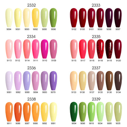 6pcs/kit CANNI HEMA TPO FREE Nail Gel Polish Set Gorgeous Color Semi Permanent Soak off UV LED Gel Nail Varnish Christmas Gift