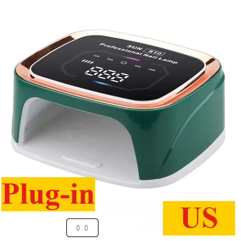 Professional Nail UV LED Lamp Dryer HD Display Smart Wireless Nail Drying Lamp for Fast Dry Curing All Polish Gel Plug-in Use