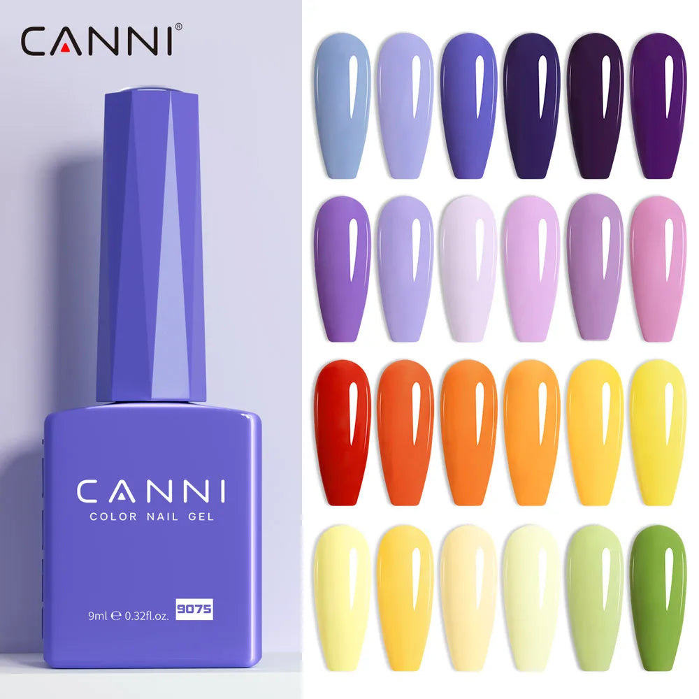 CANNI Hema Free Nail Glue Christmas Decoration Sticker Glue Semi Permanent Soak Off LED UV Nail Gel Polish Red Color Collection