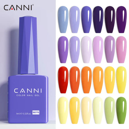 CANNI Hema Free Nail Glue Christmas Decoration Sticker Glue Semi Permanent Soak Off LED UV Nail Gel Polish Red Color Collection