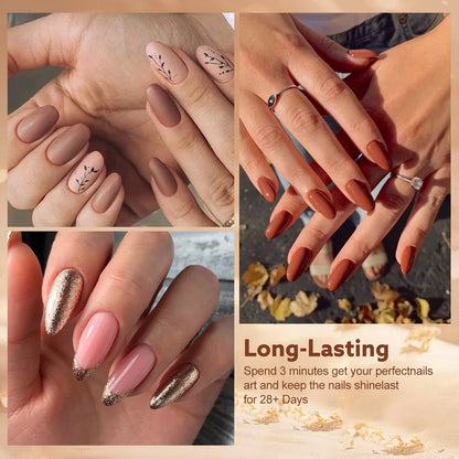 CANNI Hema Free Nail Glue Christmas Decoration Sticker Glue Semi Permanent Soak Off LED UV Nail Gel Polish Red Color Collection