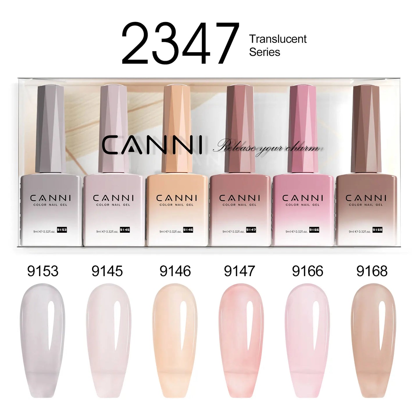 CANNI HEMA TPO FREE 9ml BIAB Colorful Rubber Base Gel UV Construction Quick Builder Nail Gel Polish Kit Self Leveling French Nails