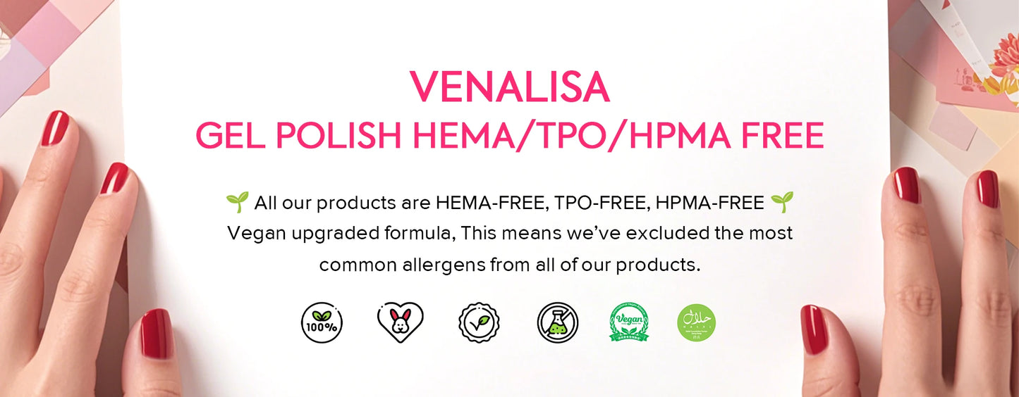 1Set VENALISA V6 Whole Set 10ml HEMA Free TPO Free Vegan Nail Gel Polish Color Display Gel Varnish Nail Maincure Branded Suitcase