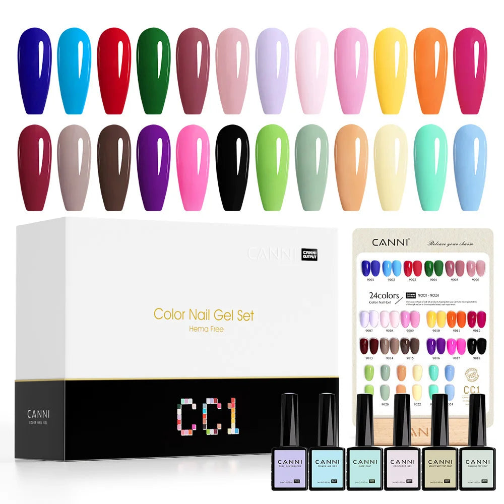 CANNI 30pcs Nail Gel Polish Kit CC Collection FREE TPO/Hema Free Fall Nails  Christmas Gel Varnish Soak Off Semi Permanent Gel Set