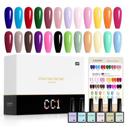 CANNI 30pcs Nail Gel Polish Kit CC Collection FREE TPO/Hema Free Fall Nails  Christmas Gel Varnish Soak Off Semi Permanent Gel Set